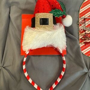 Festive Santa Hat Headband - Red and White